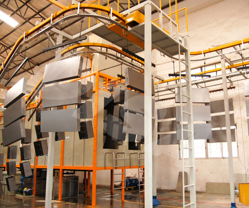 Powder coating line for cabinet_02