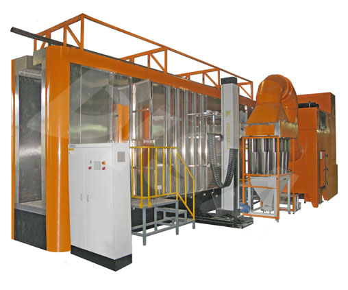 Powder coating booth