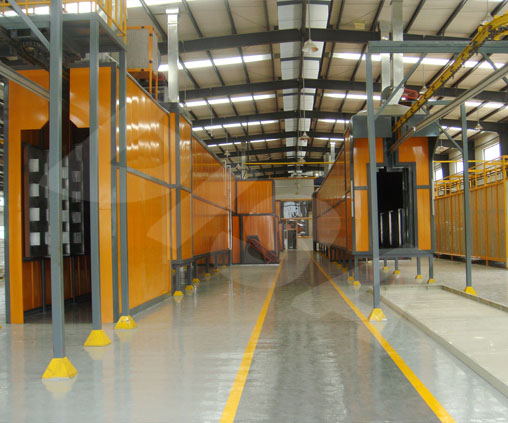 Powder coating line for building material_01